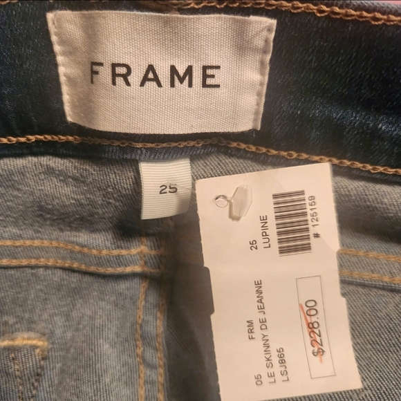 Frame Le Skinny De Jeanne Mid Rise Womens Size 25 Medium Wash NWT NEW - Picture 6 of 7